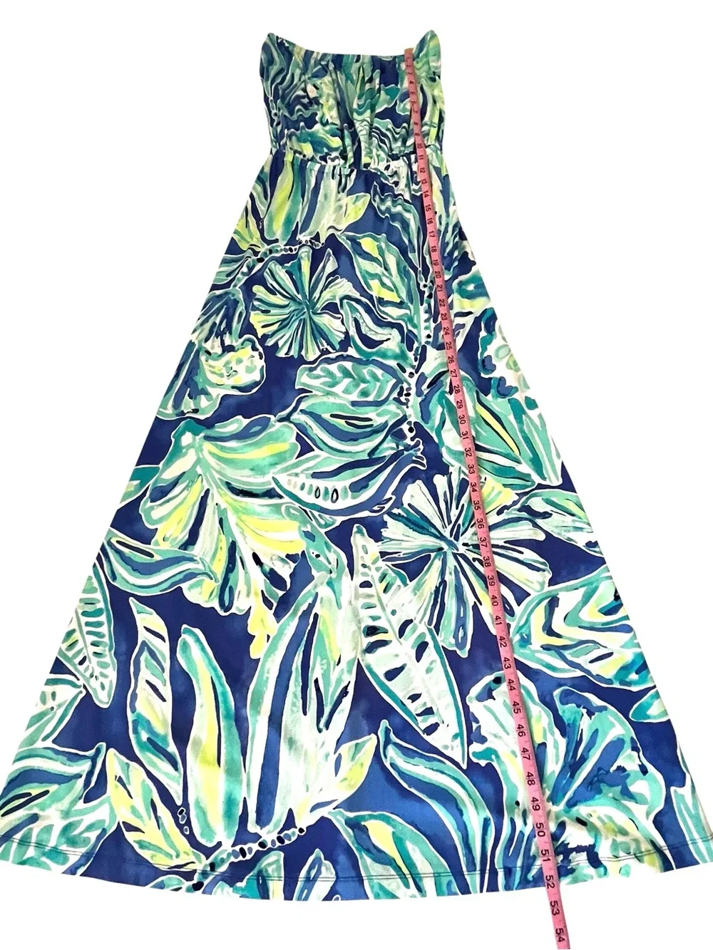 Lilly Pulitzer Marlisa Maxi Dress Beckon Blue Palm Passage Resort Medium